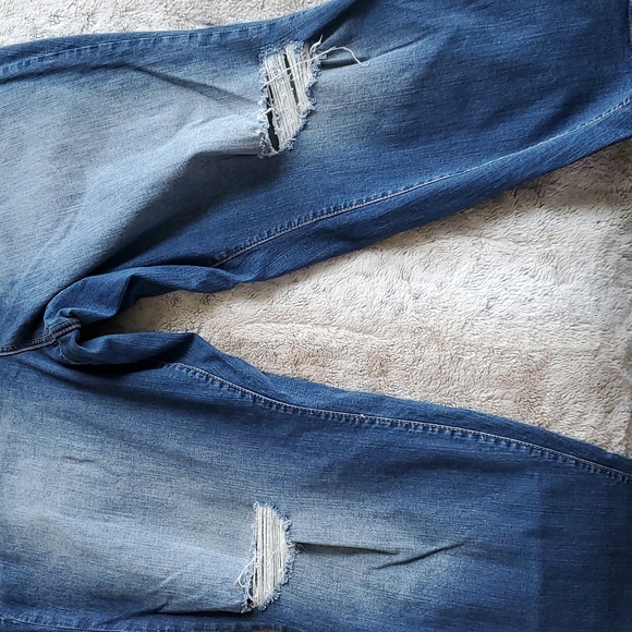 Torrid Ex Boyfriend Fit High Rise Distressed BlueJeans Size 24R Waist 45 Inches - Picture 4 of 7
